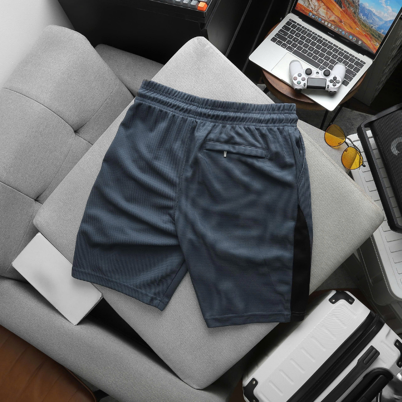 Quần short nam lưng thun phối sọc màu big size