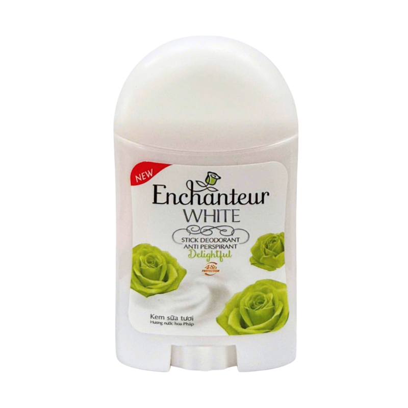 Khám phá Sáp Khử Mùi Enchanteur White Delightful 40g - Sáp Khử Mùi Hương Nước Hoa Pháp thuộc nhóm Lăn xịt khử mùi cơ thể, kem tan mỡ