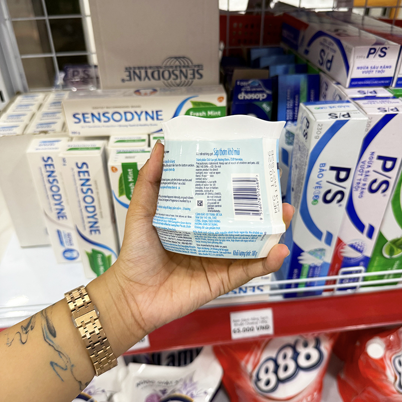 Thông tin hướng dẫn và lưu ý in ở mặt sau bao bì