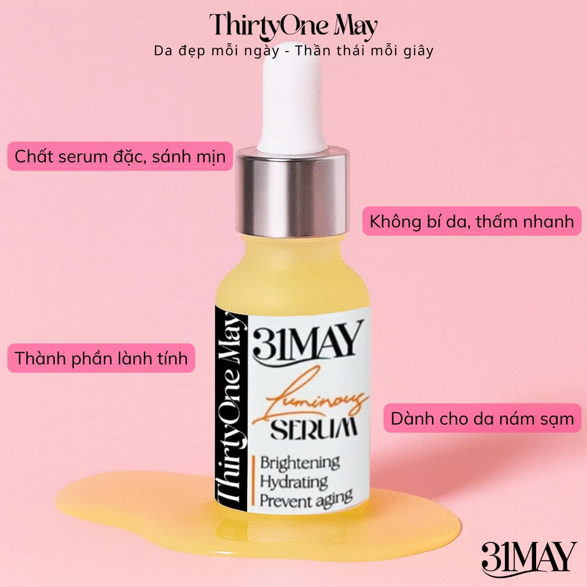 Serum Dưỡng Sáng Da Đều Màu 31May Luminous 15ml