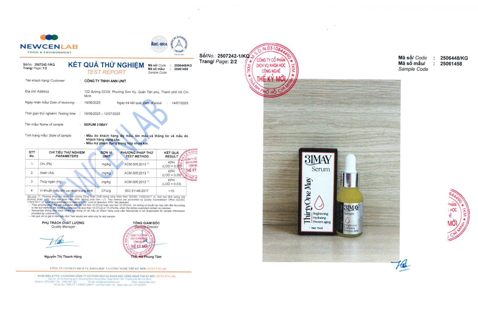 Serum Dưỡng Sáng Da Đều Màu 31May Luminous 15ml