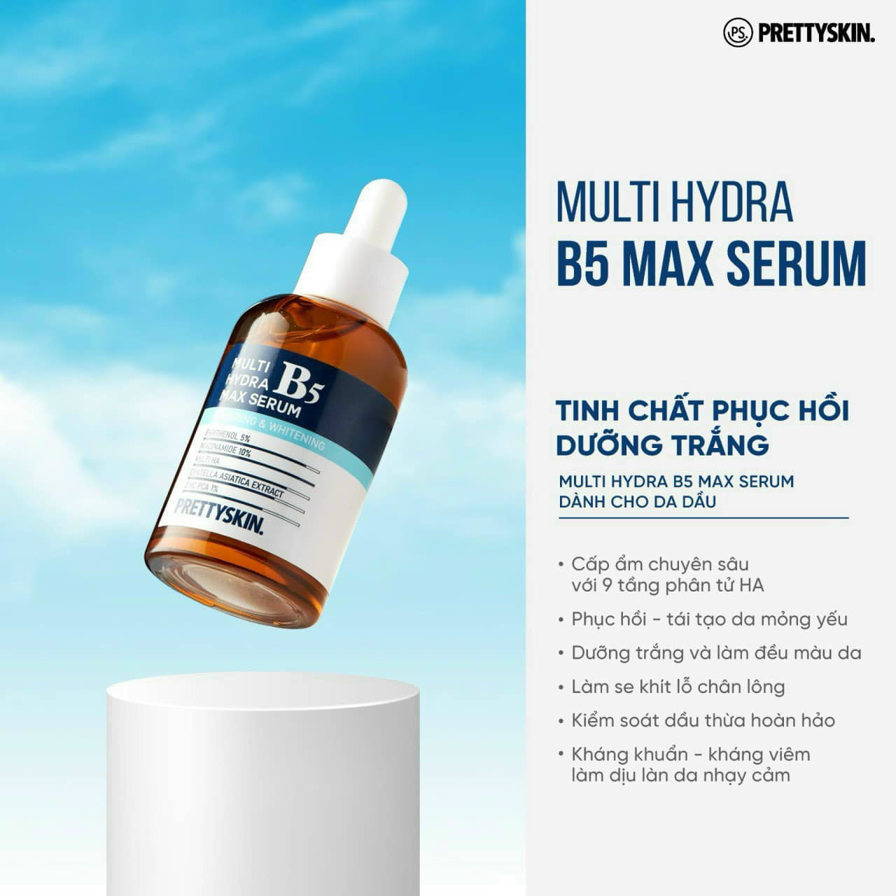 Serum B5 Pretty Skin Multi Hydra Max Serum Cho Da Dầu Mụn 50ml