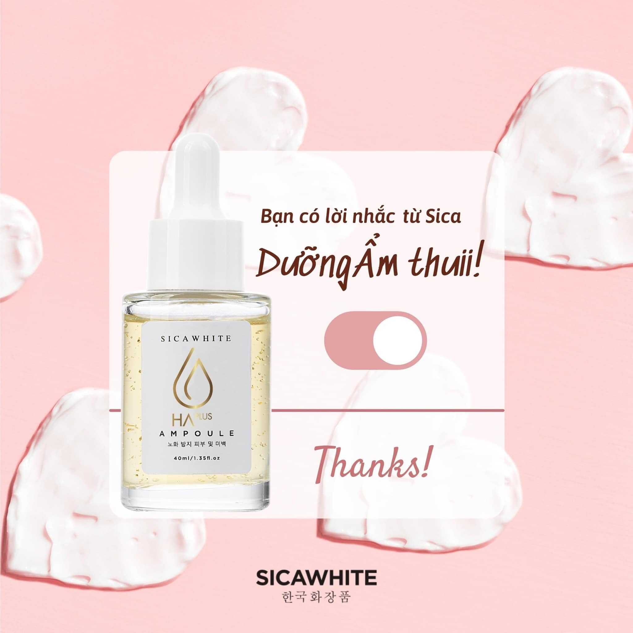 Serum Sica White Ampoule HA Plus 40ml