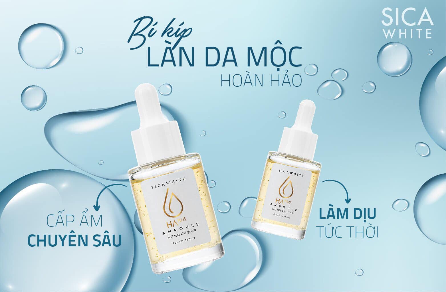 Hình minh họa nhấn mạnh khả năng cấp ẩm và làm dịu da