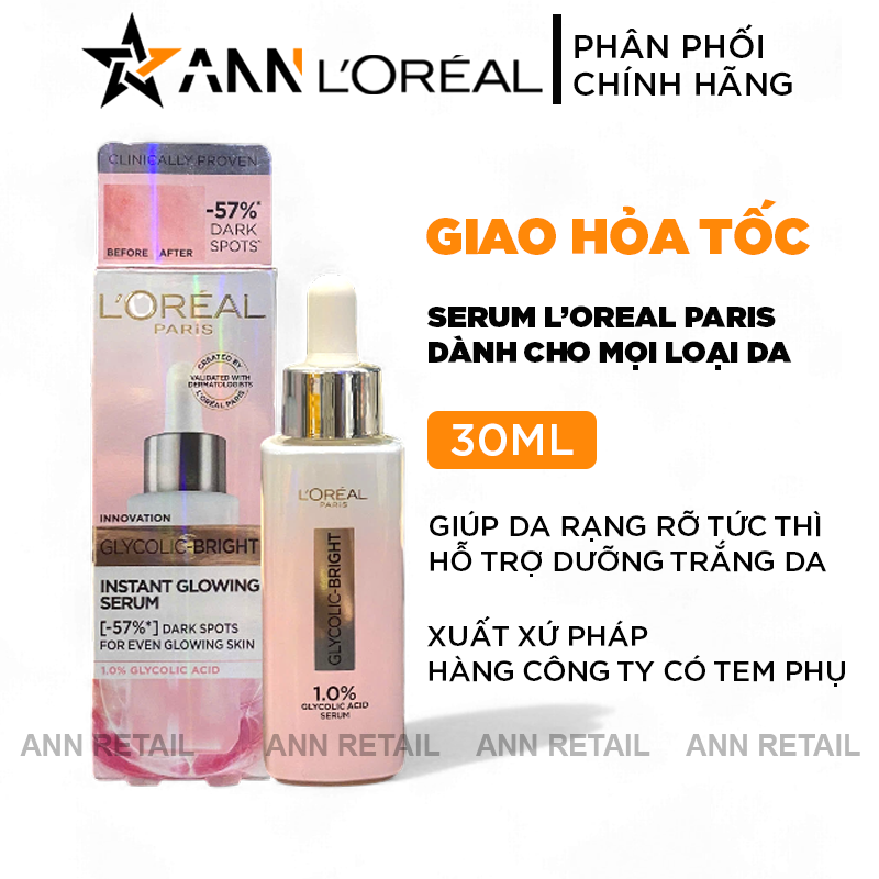 Hình chai serum và hộp sản phẩm dung tích 30ml