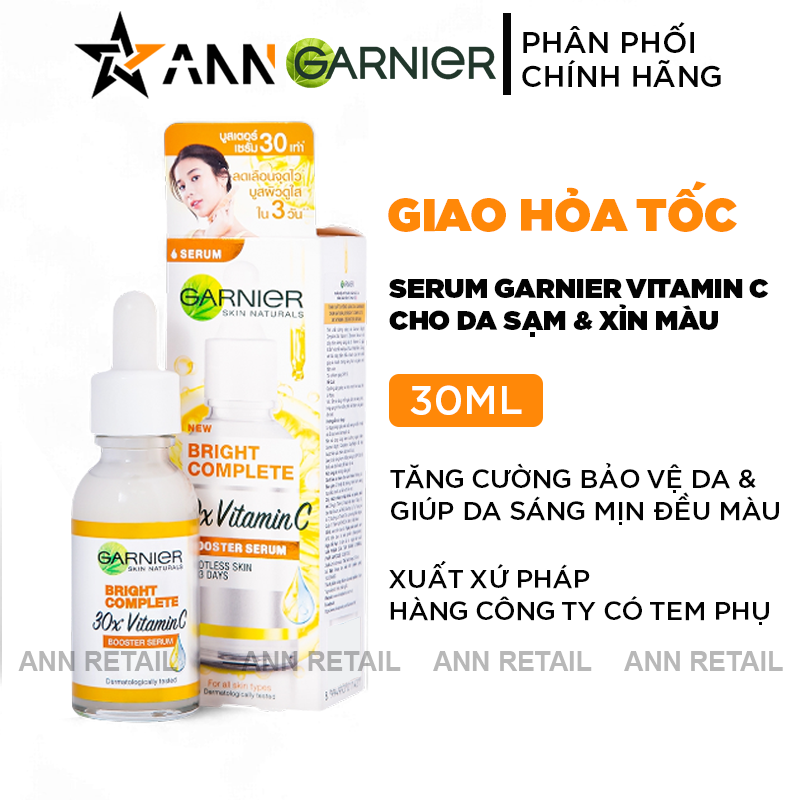 Hình ảnh chai serum và hộp sản phẩm 30ml