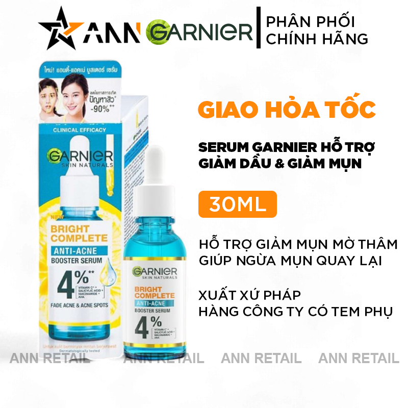 Hình chai serum và bao bì sản phẩm 30ml