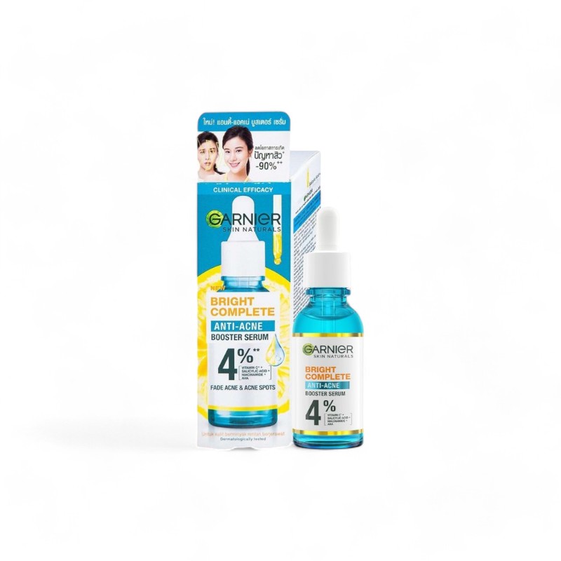 Serum Garnier Giảm Mụn Sáng Da Skin Naturals Bright Complete Anti-Acne Booster Serum 30ml phù hợp để tham khảo khi chọn garnier