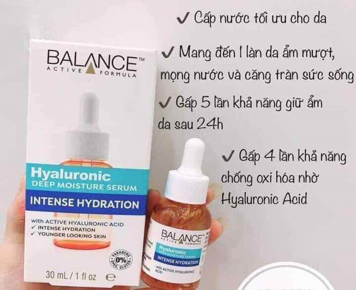 Minh họa các điểm nhấn dưỡng ẩm của sản phẩm