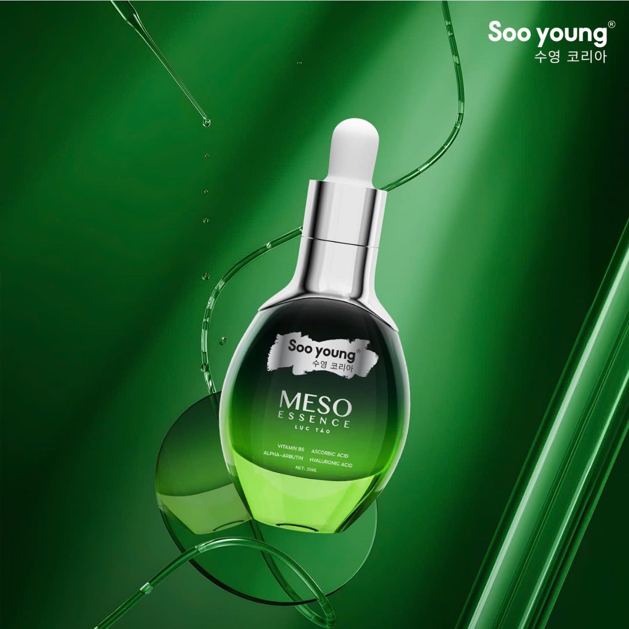 Serum Meso Essence Lục Tảo Soo Young 35ml Phiên Bản Mới