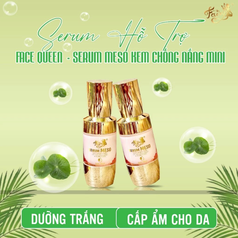Thiết kế serum với thông tin dưỡng trắng và cấp ẩm