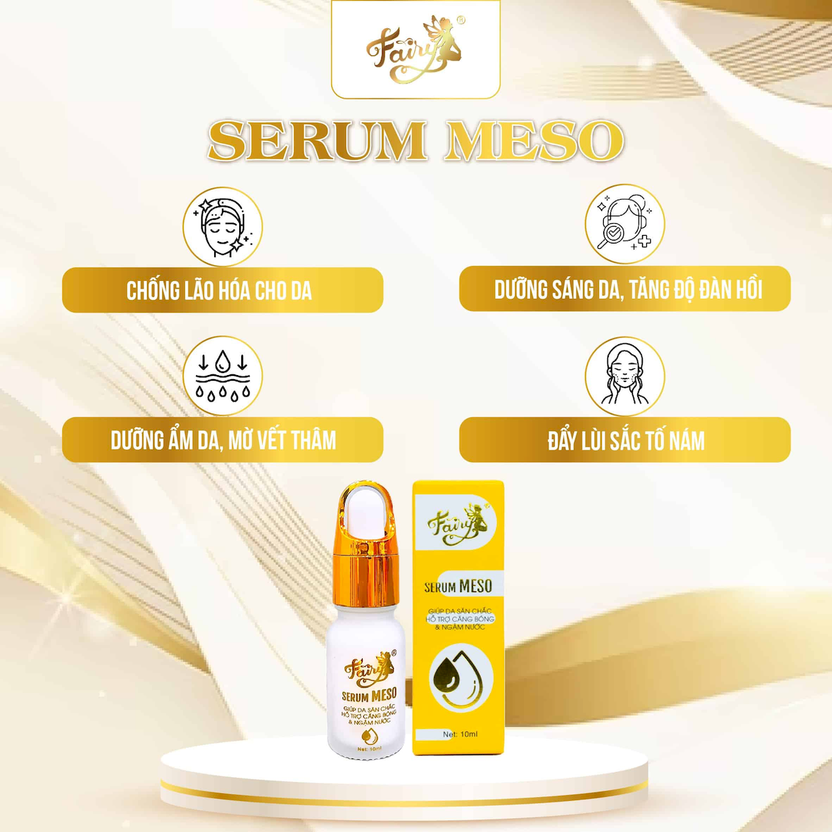 Serum Meso Fairy Hỗ Trợ Dưỡng Trắng Da Căng Bóng 10ml