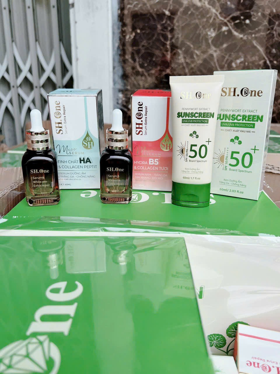 Serum Meso SH One Màu Xanh HA & Collagen Peptit 40ml