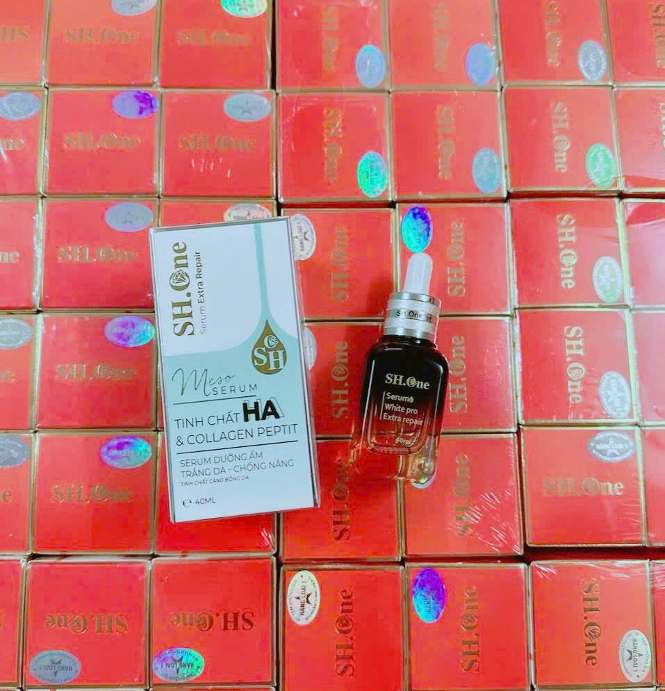 Cận cảnh bao bì Meso Serum HA & Collagen Peptit