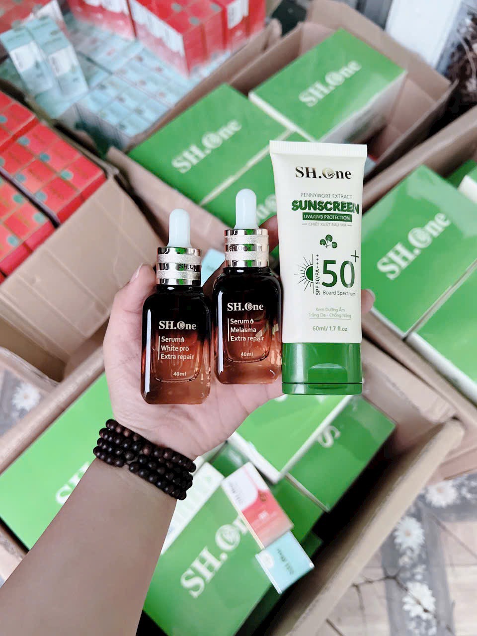 Serum Meso SH One Màu Xanh HA & Collagen Peptit 40ml
