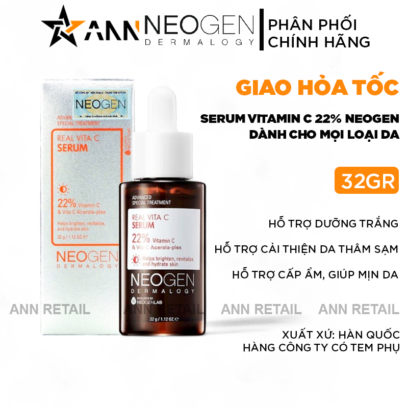 Hình ảnh hộp và chai serum dung lượng 32g