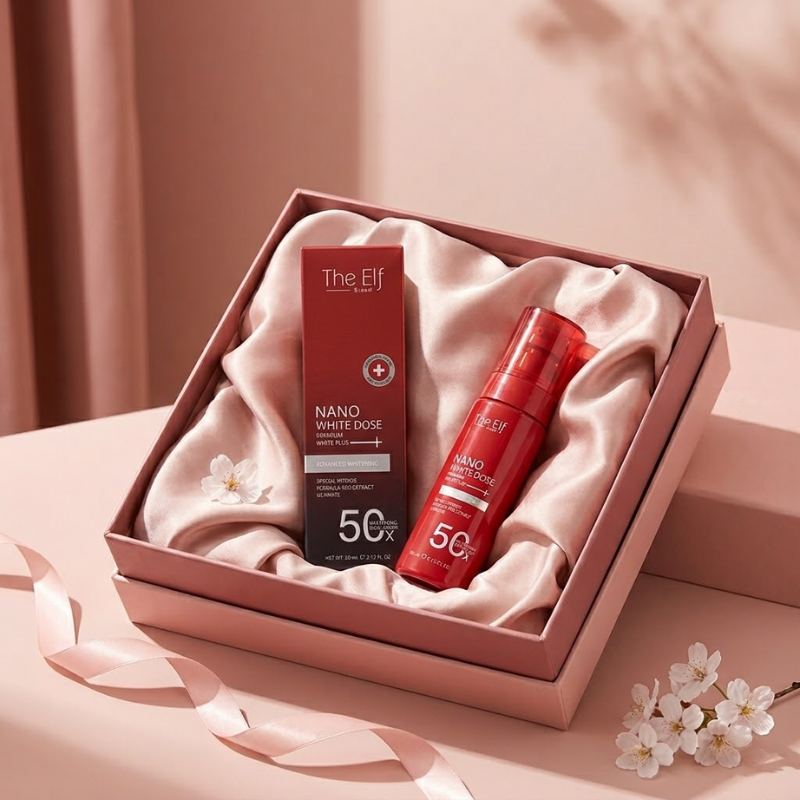 Bao bì và chai serum phiên bản mới