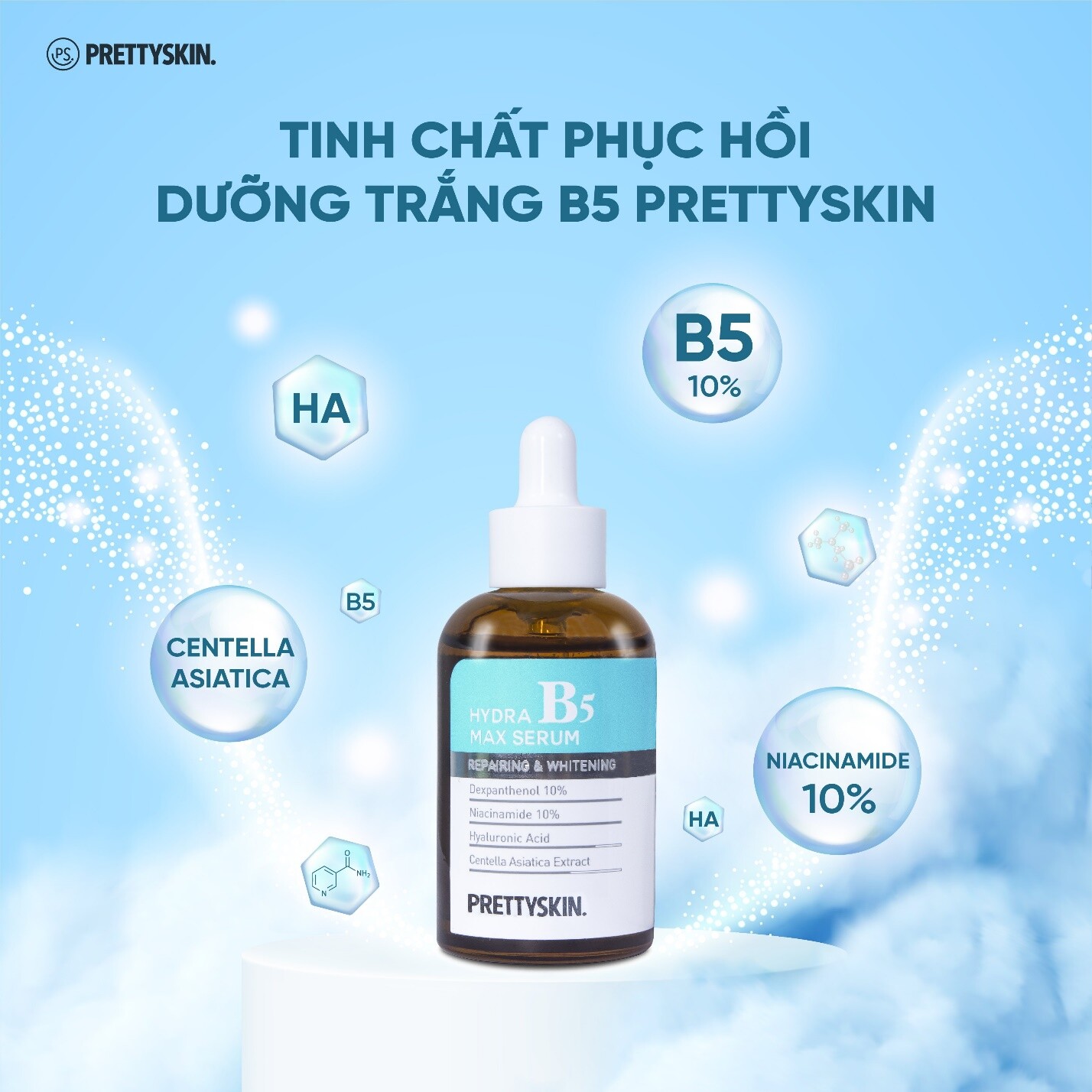 Serum phục hồi da Hydra B5 Max Serum Prettyskin 50ml