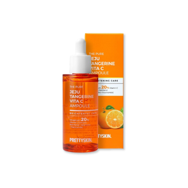 Serum Prettyskin The Pure Jeju Tangerine Vita C Ampoule 52ml phù hợp để tham khảo khi chọn PrettySkin Hàn Quốc