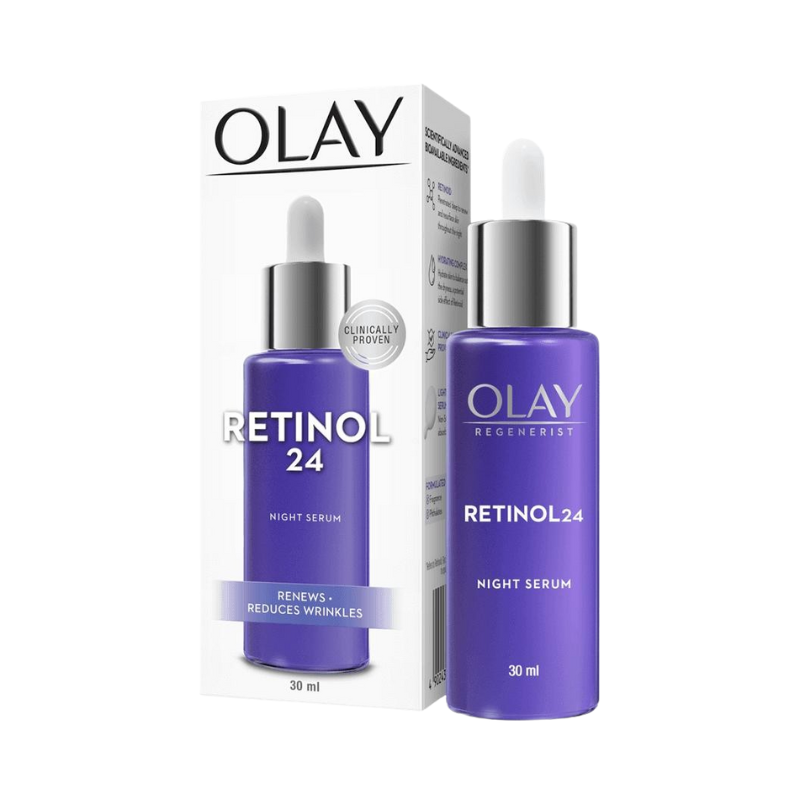 Serum Retinol 24 Night Serum Olay 30ml phù hợp để tham khảo khi chọn tinh chất olay