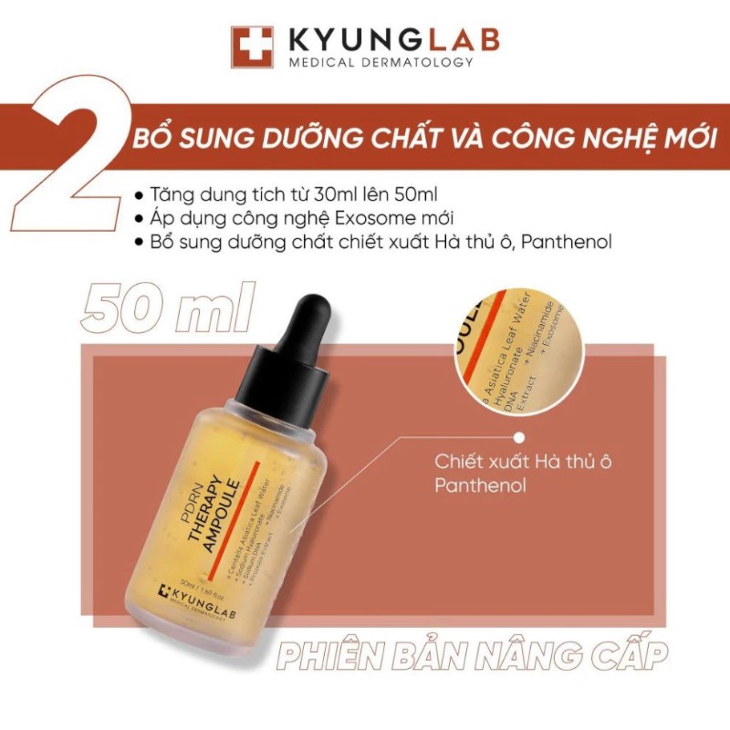 Chai ampoule 50ml kèm dòng phiên bản nâng cấp và công nghệ mới