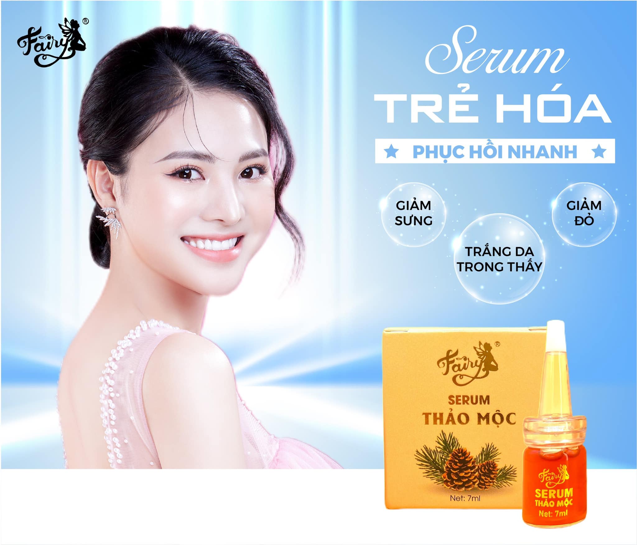 Thiết kế serum mini cùng thông tin nổi bật trên hình