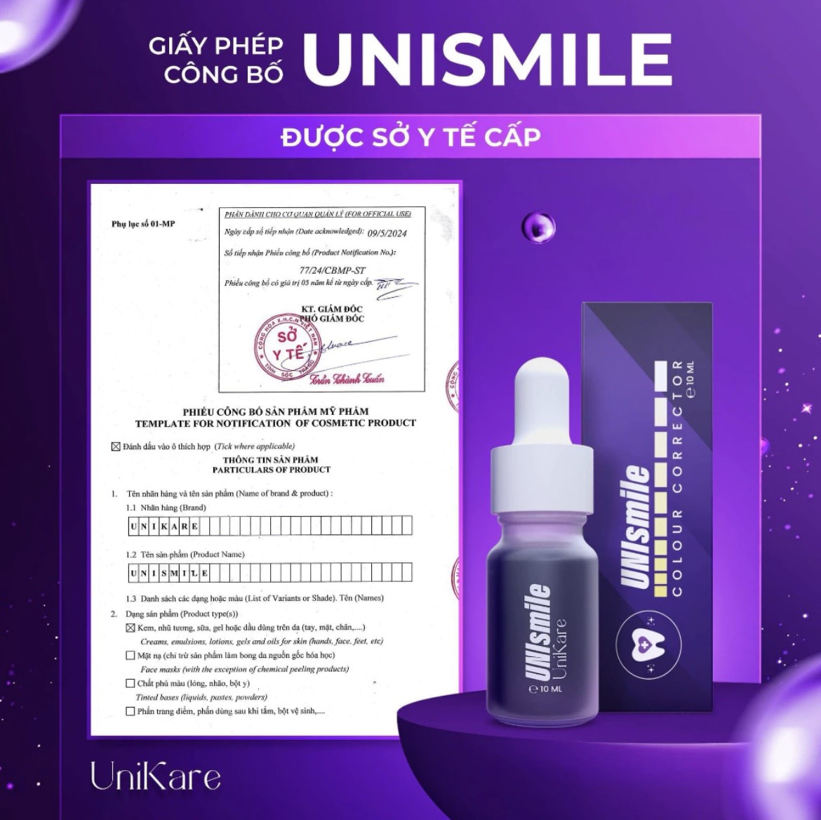 Hình ảnh chai serum 10ml và hộp sản phẩm