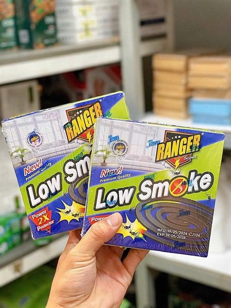 Mặt trước hộp nhang muỗi khoanh RANGER Low Smoke