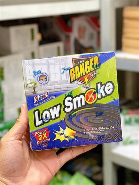 Set 10 hộp nhang muỗi khoanh RANGER Low Smoke Thái