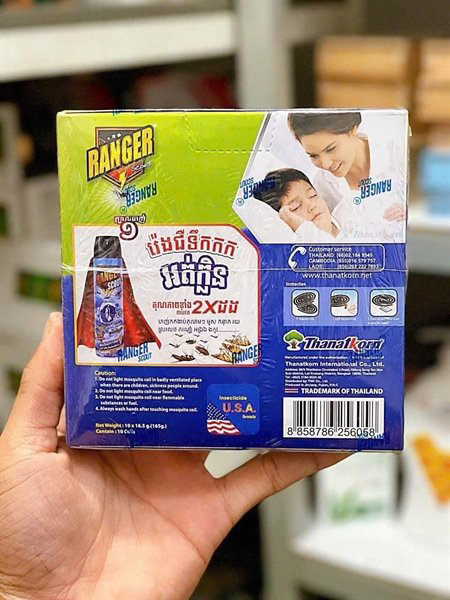 Mặt sau bao bì với thông tin và hướng dẫn minh họa