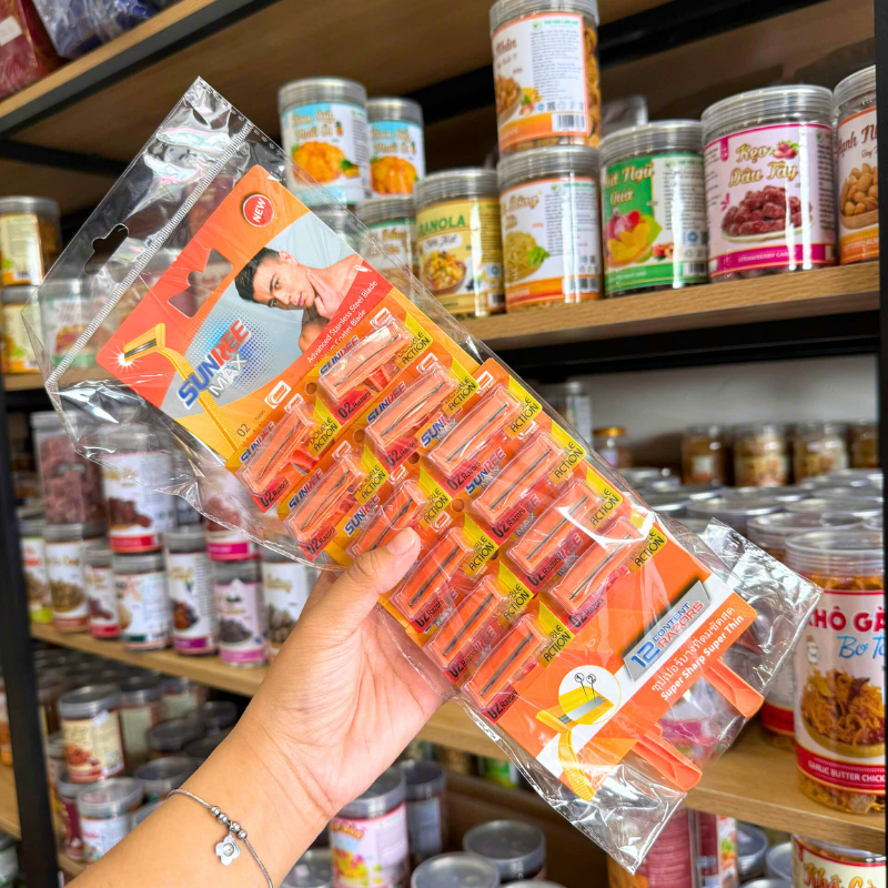 Set 12 Dao Cạo Râu Sunree Max 2 Lưỡi