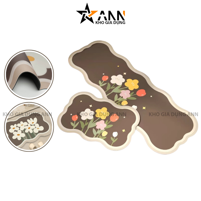 Set 2 thảm gợn sóng thảm 40×60cm và 40×120cm