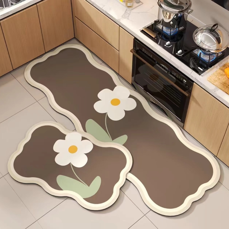 Set 2 thảm gợn sóng thảm 40×60cm và 40×120cm