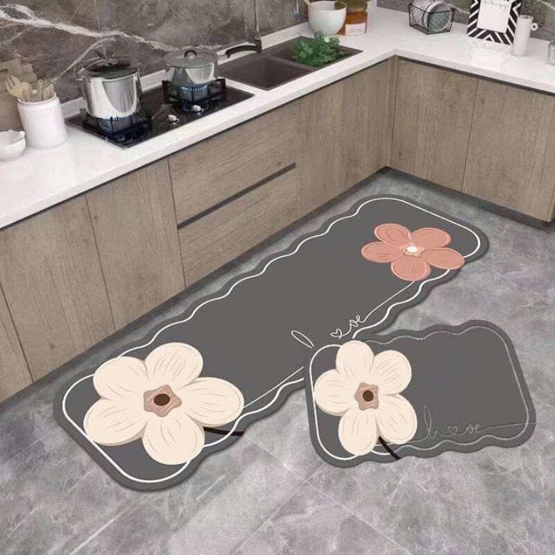 Set 2 thảm gợn sóng thảm 40×60cm và 40×120cm