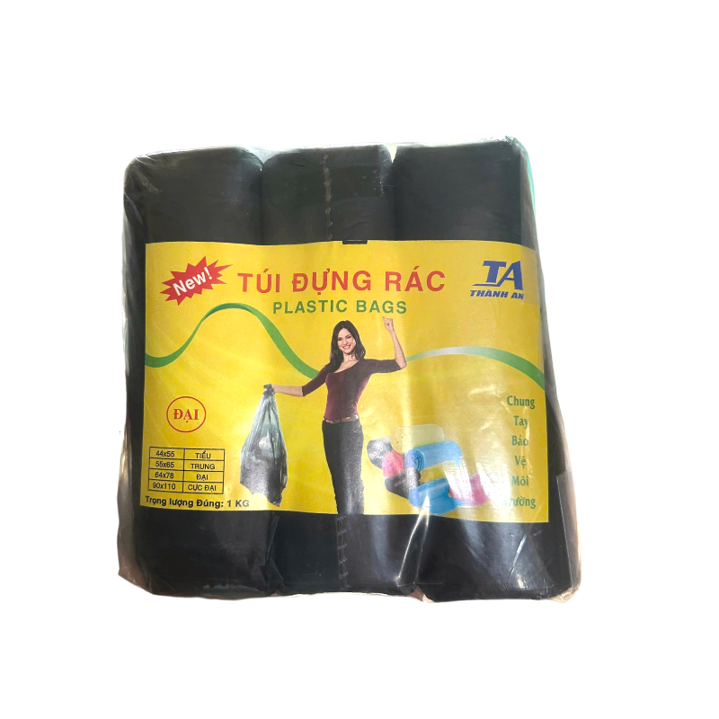 1 Túi Nilong Đựng Rác 3 Cuộn Size Trung 55x65cm
