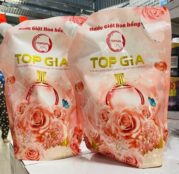 Khám phá Set 2 túi nước giặt topgia Hoa Hồng 2000ml túi(2 túi 4000ml) thuộc nhóm top gia