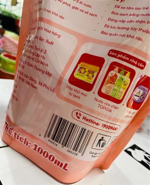 Chi tiết cảnh báo và thông tin bao bì