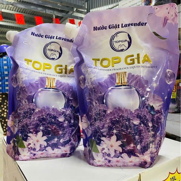 Set 2 túi nước giặt TopGia hương Lavender 2000ml (tổng 4000ml)