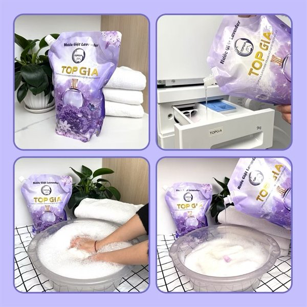 Set 2 túi nước giặt TopGia hương Lavender 2000ml (tổng 4000ml)