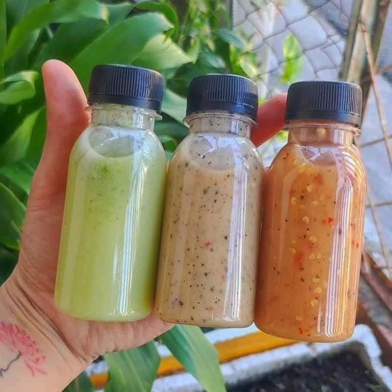 Set 3 Chai Nước Chấm 3 Vị 450g - Muối Ớt Xanh + Muối Tiêu + Muối Ớt Đỏ