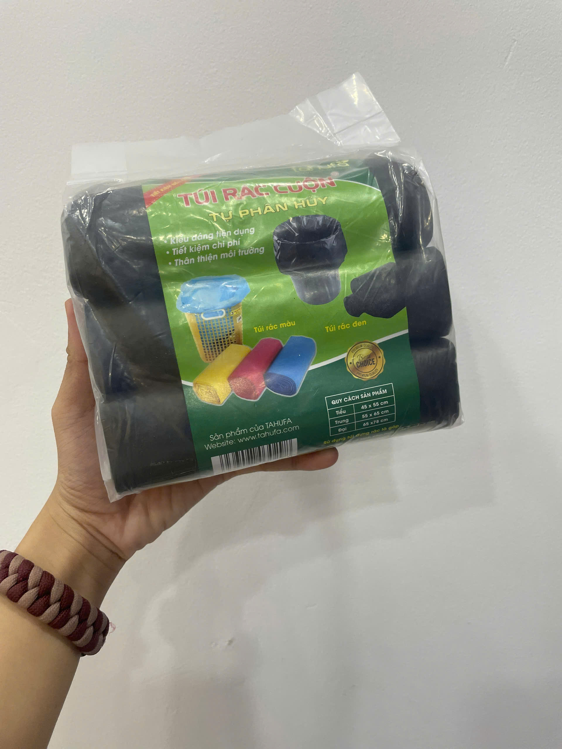 Set 3 Cuộn Túi Đựng Rác TAHUFA 15x4.5x13cm