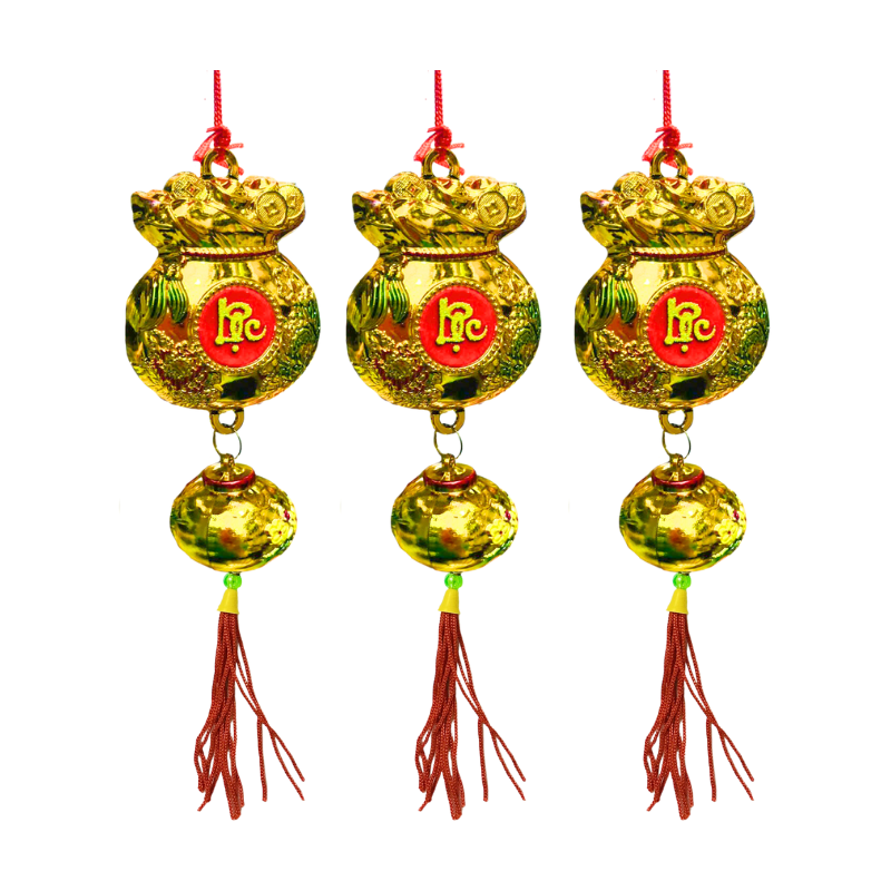Khám phá Set 3 Dây Túi Tiền Phúc Lộc Tài Treo Cây Trang Trí Tết thuộc nhóm Quà tặng, phụ kiện