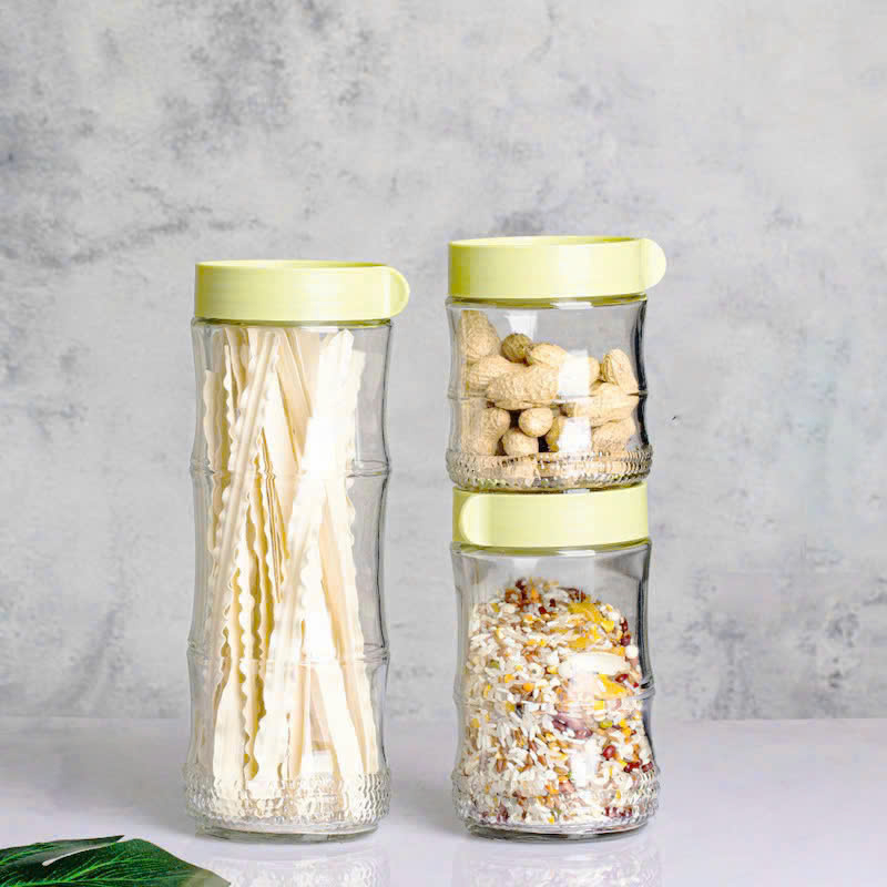 Set 3 Hũ Thủy Tinh Đựng Thực Phẩm 400ml 570ml 1000ml - Set 3 Lọ