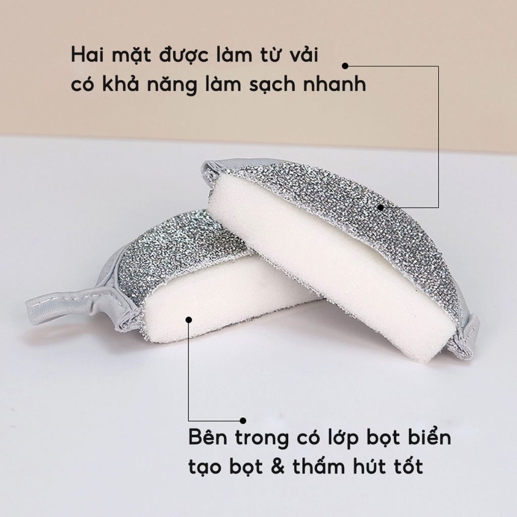 Cấu tạo hai mặt vải và lõi bọt biển bên trong