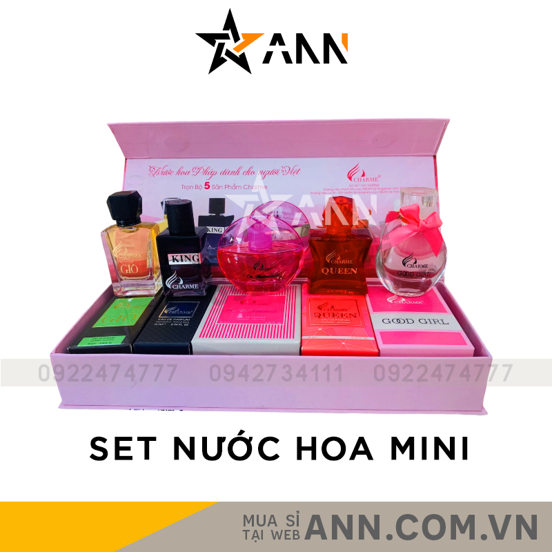 Set 5 Chai Nước Hoa Charme Mini 10ml