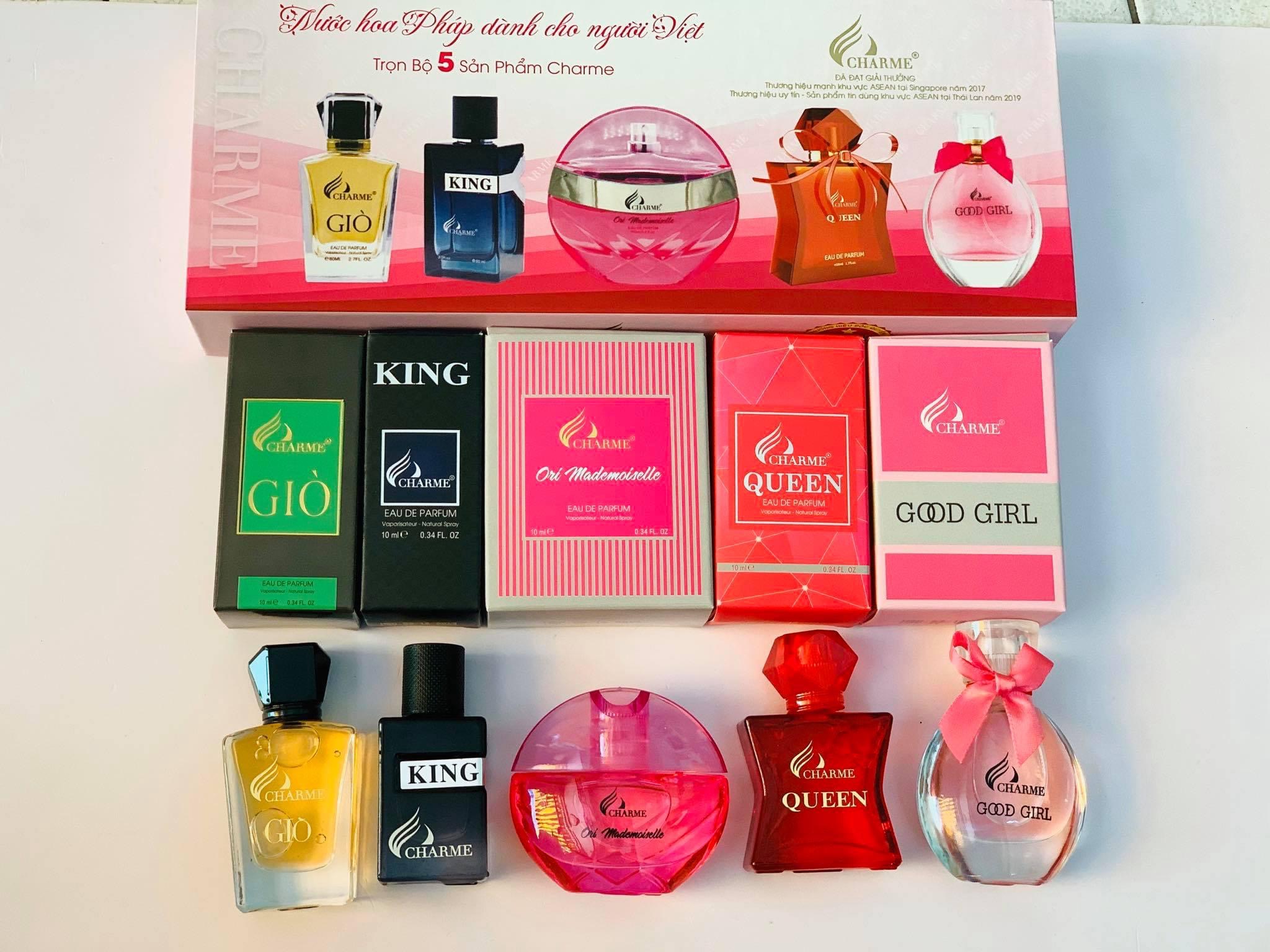 Set 5 Chai Nước Hoa Charme Mini 10ml