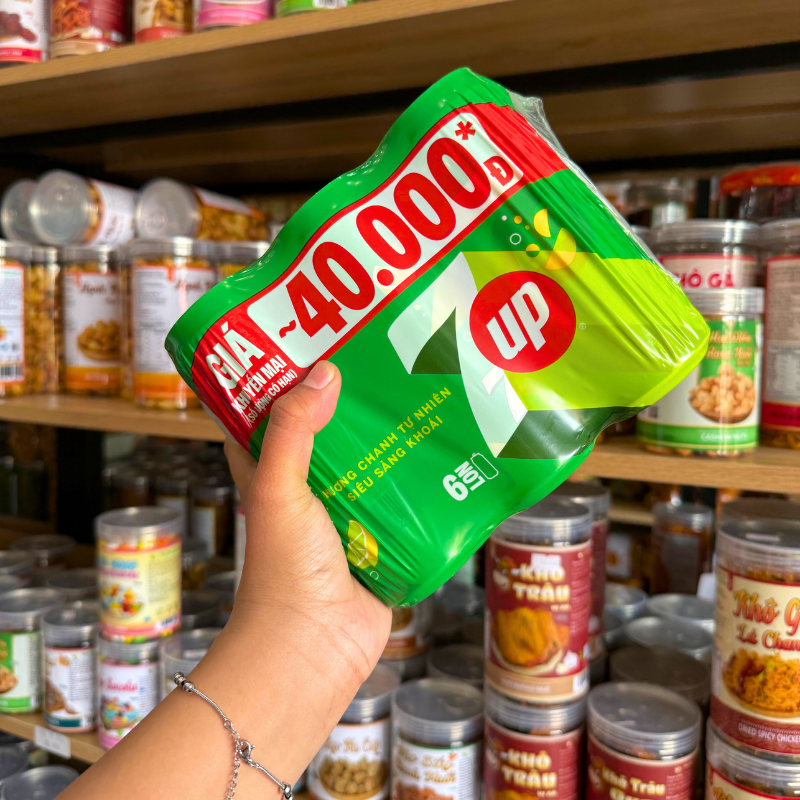 Set 6 Lon Nước Ngọt 7up 320ml