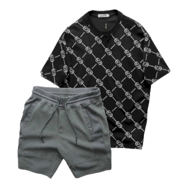 Khám phá Set Bộ Nam Áo Cổ Tròn Pack Horse In Chữ AA Quần Short Thun Thể Thao thuộc nhóm quần short thun