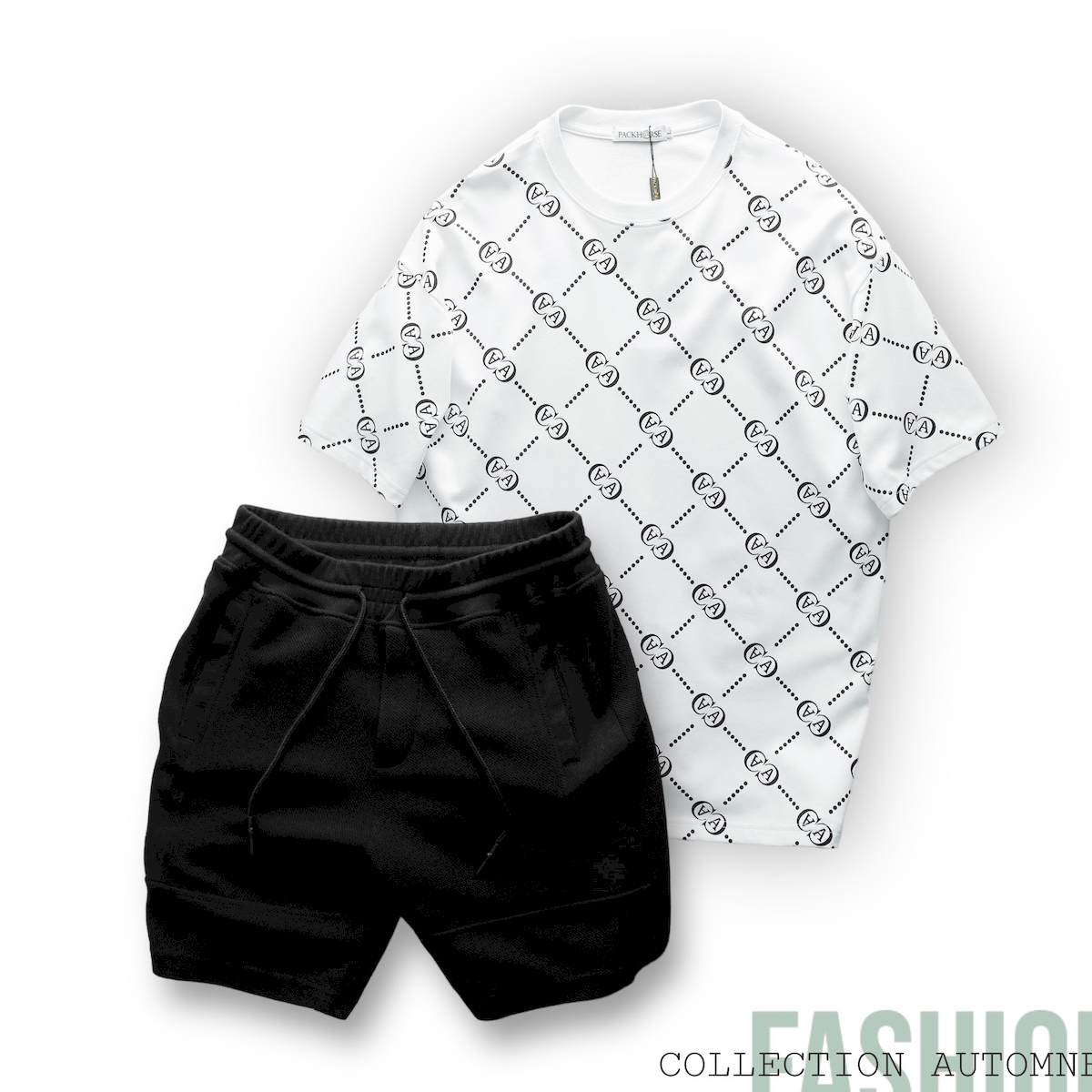 Biến thể áo trắng phối quần short đen