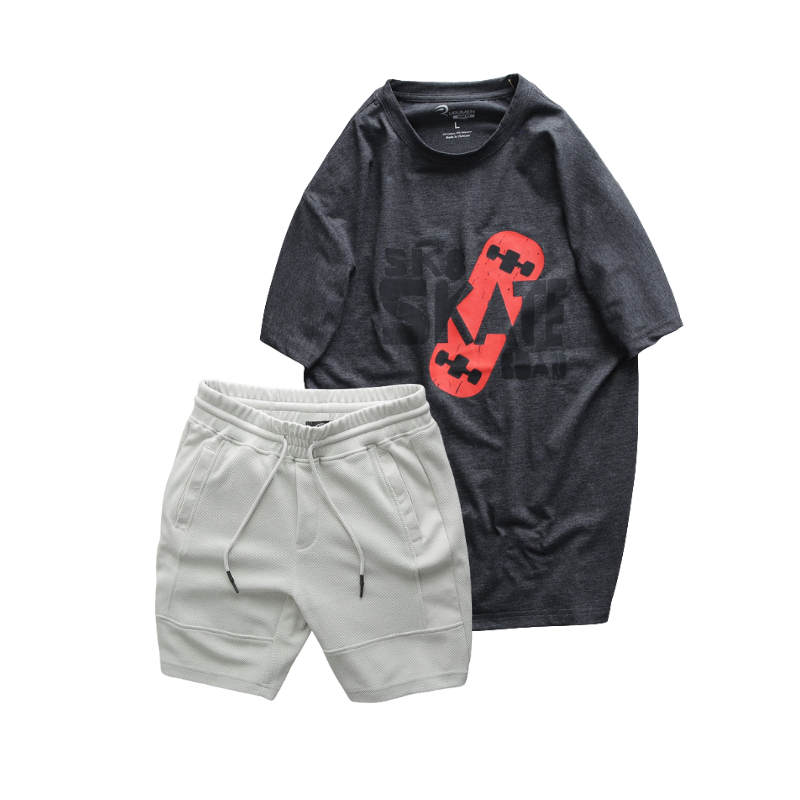 Set Bộ Nam Áo Thun Cổ Tròn Và Quần Short Thun Nam Cao Cấp